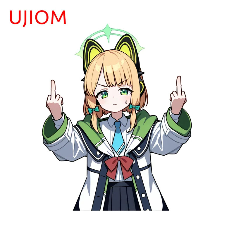UJIOM Saiba Momoi Midori Blue Archive Wall Sticker Loli Graphics Decals DIY Home