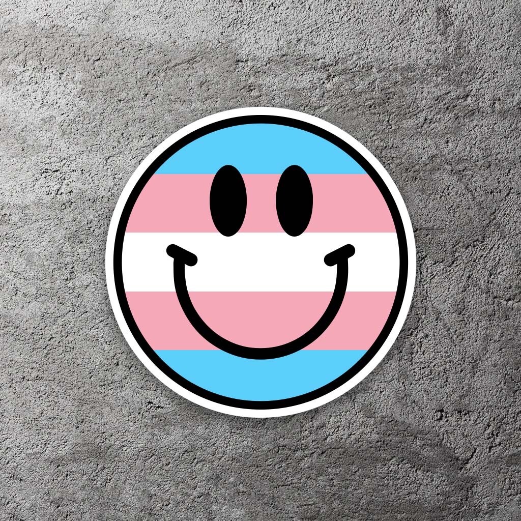 Transgender Flag Vinyl Sticker 3.5" Wide – Includes Two Stickers