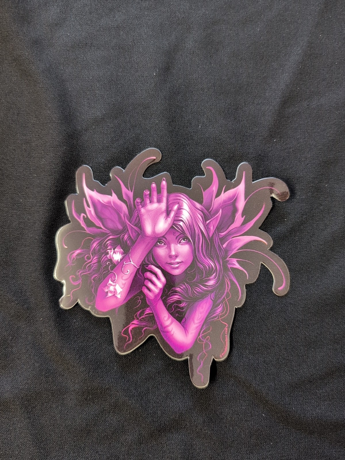 Purple Butterfly Rose Garden Fairy Bumper Sticker Vinyl Decal 4”x 4.5”