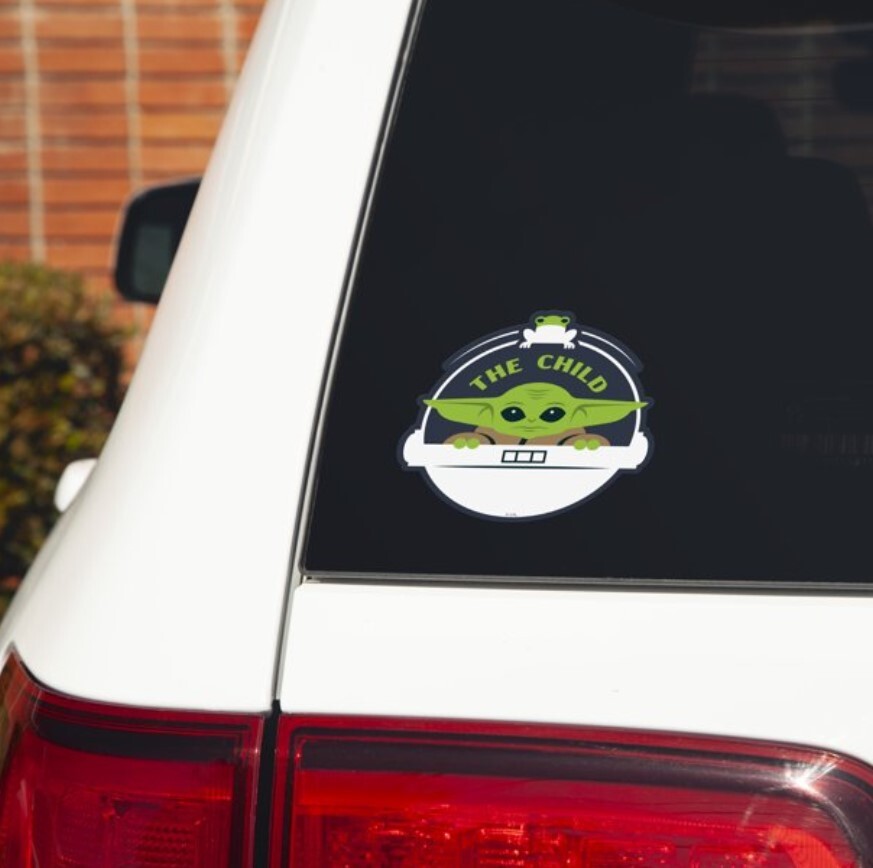 WEATHER RESISTANT BABY YODA CAR WINDOW VINYL DECAL STICKER THE CHILD STAR WARS