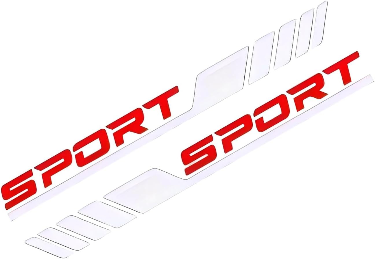 2 PCS Sport Letter Car Stickers 22.83 x 5.08 Vinyl Decals Waterproof