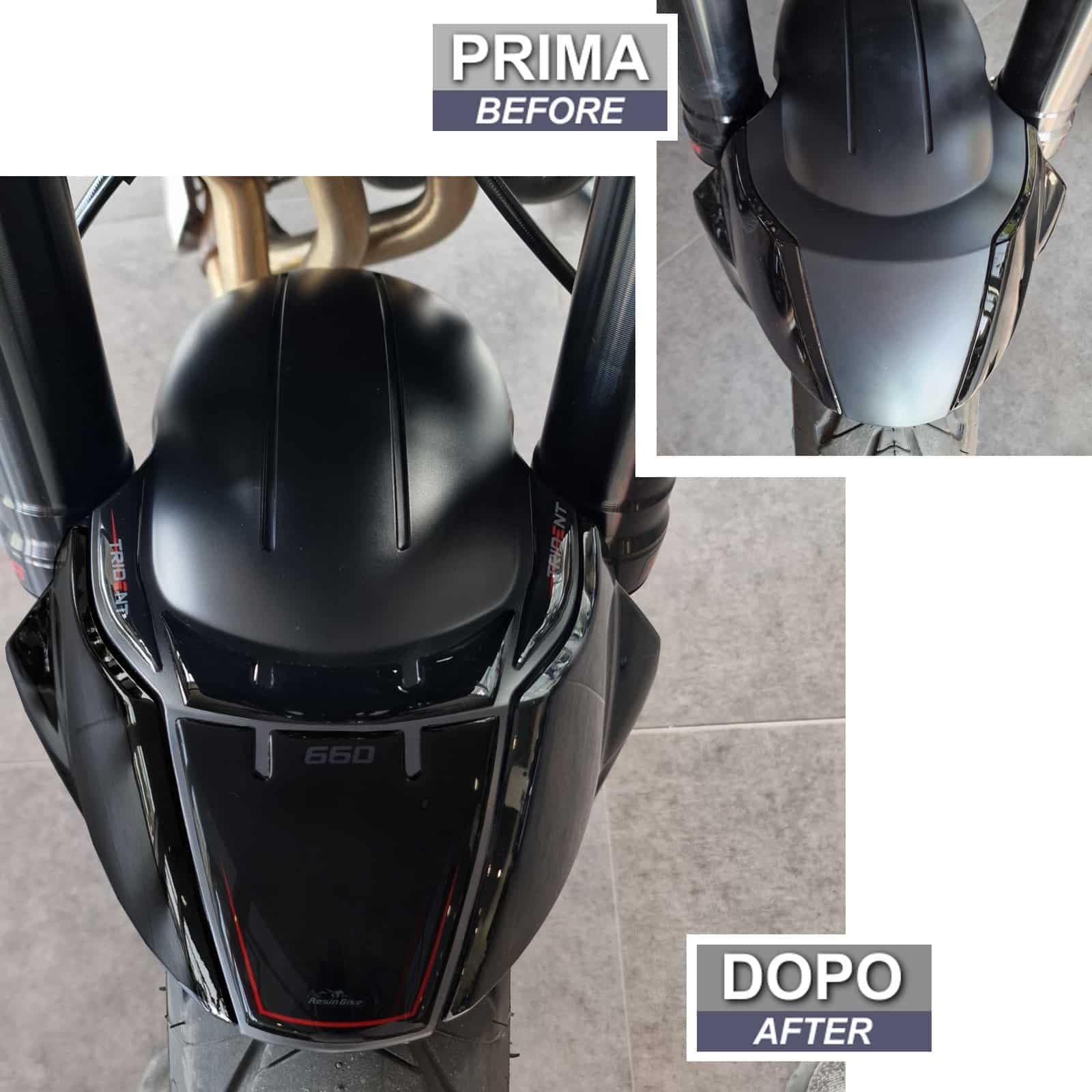 Motorcycle 3D Stickers with Triumph Trident 660 2021-2025. Fender Covers Prot…