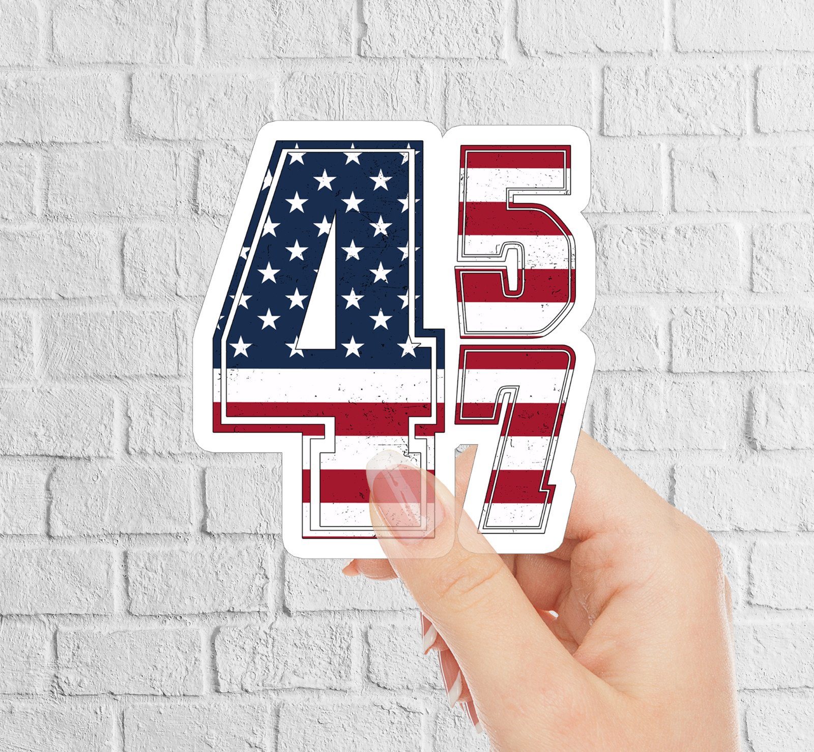 NEW – MAGA Trump WIN 2024 Sticker – 45/47 – " Vinyl Sticker 3.2 x 3.5 INCHES