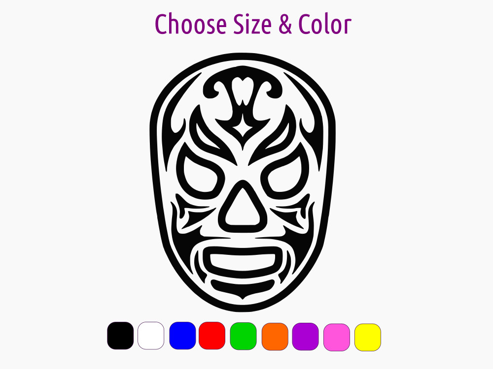 LUCHA MASK Mexico CMLL Pro Wrestling Window Vinyl Sticker CHOOSE SIZE COLOR