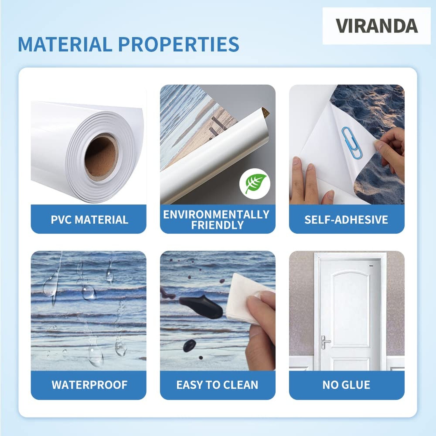 3D Door Stickers Murals Peel and Stick – Landscape – Door Wallpaper Self-Adhe…