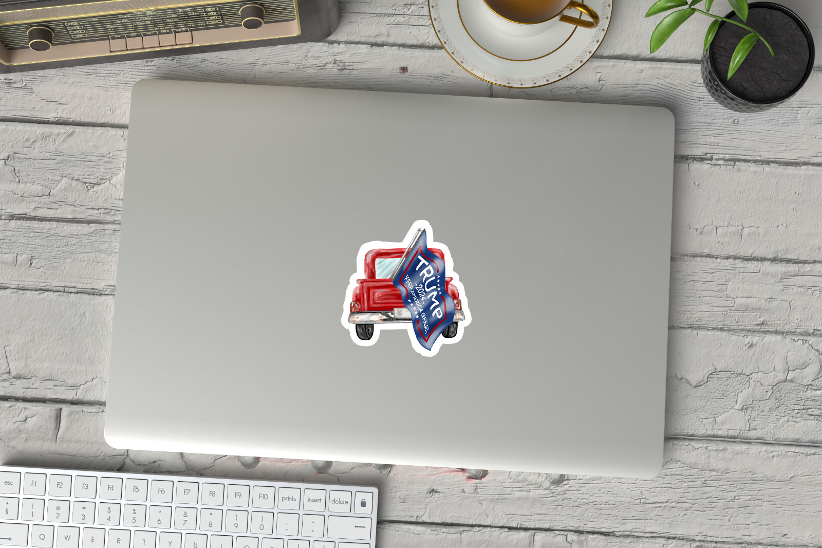 NEW – "TRUMP 2024 Sticker MAGA" Vintage Truck Vinyl Decal- 3 x 3.5 INCHES