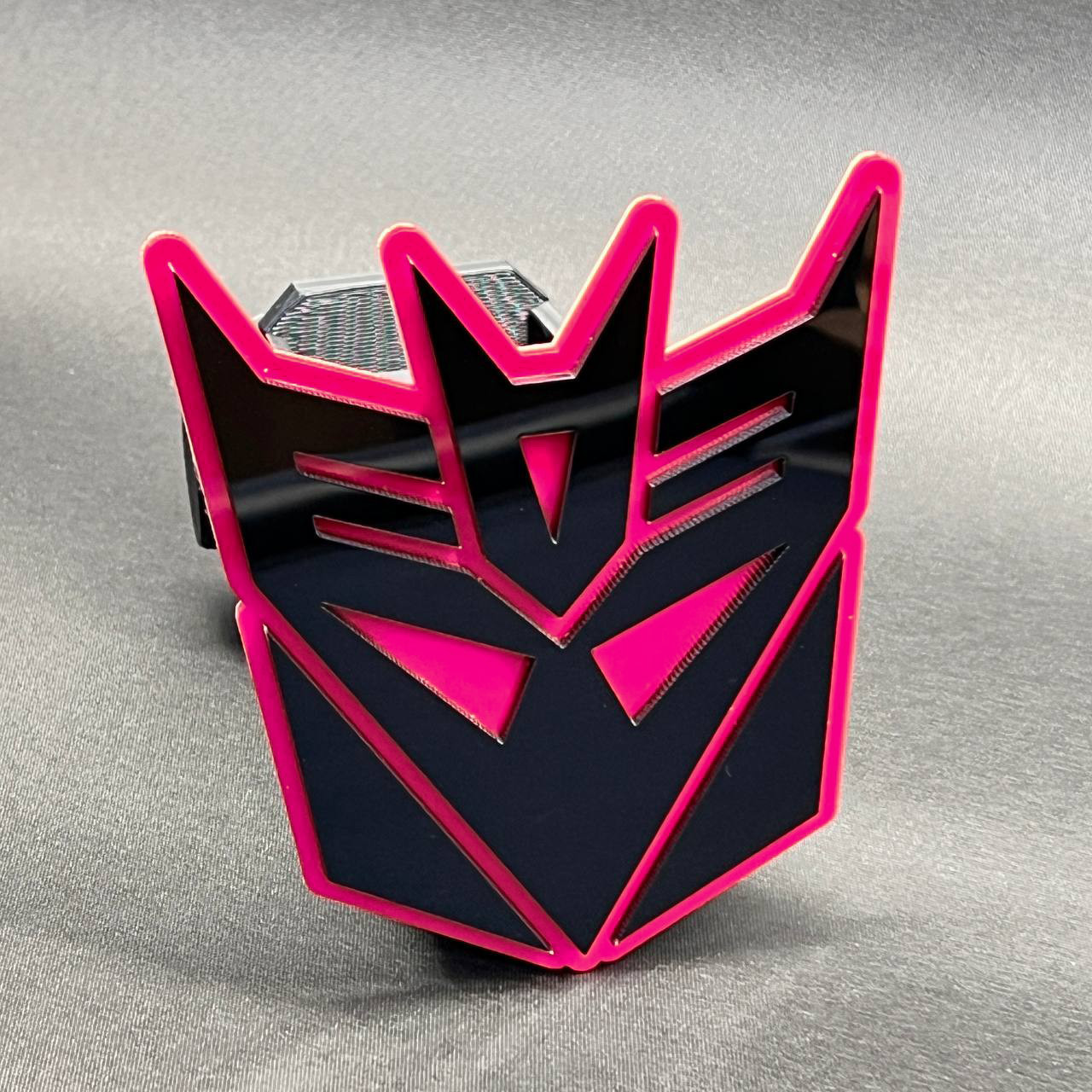 Decepticon Hitch Cover Hitch Car Badge 3D Exterior Car Emblem Black  PINK 1x