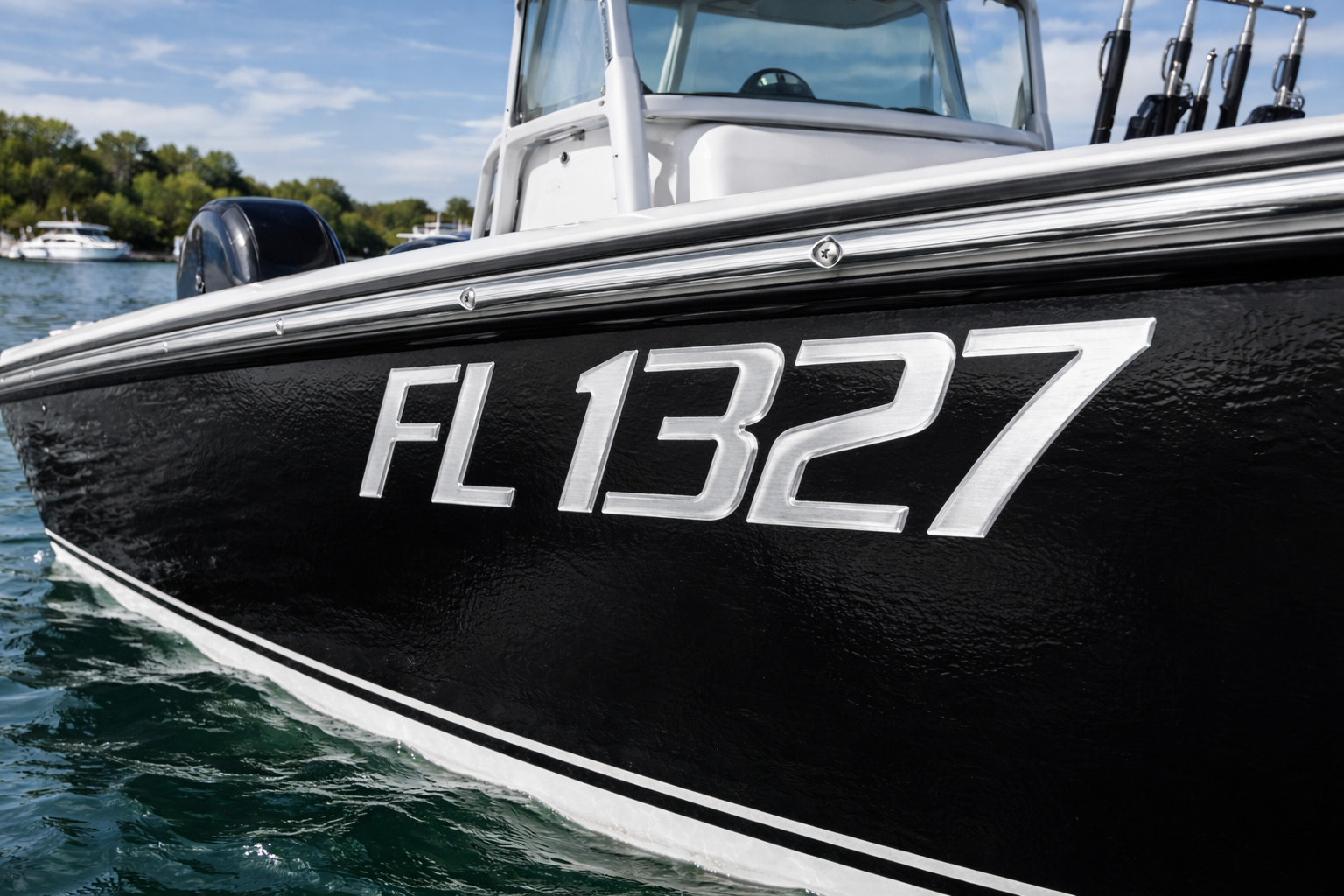 Boat Registration Numbers and Letters – Raised Domed Marine Decals for Boats