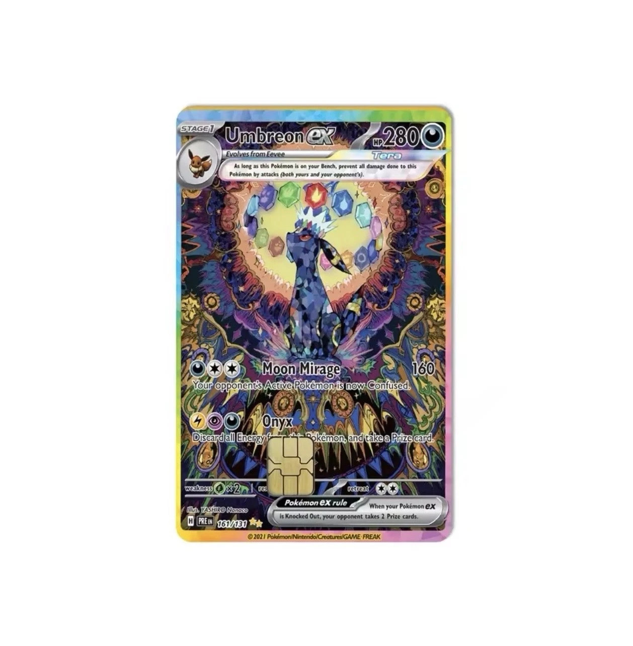 Pokemon EX Card Skin 7-Pack Variety Set Eevee Umbreon Sylveon Vinyl Card Decal