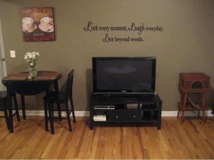 LIVE EVERY MOMENT Wall Art Decal Home Decor 48"