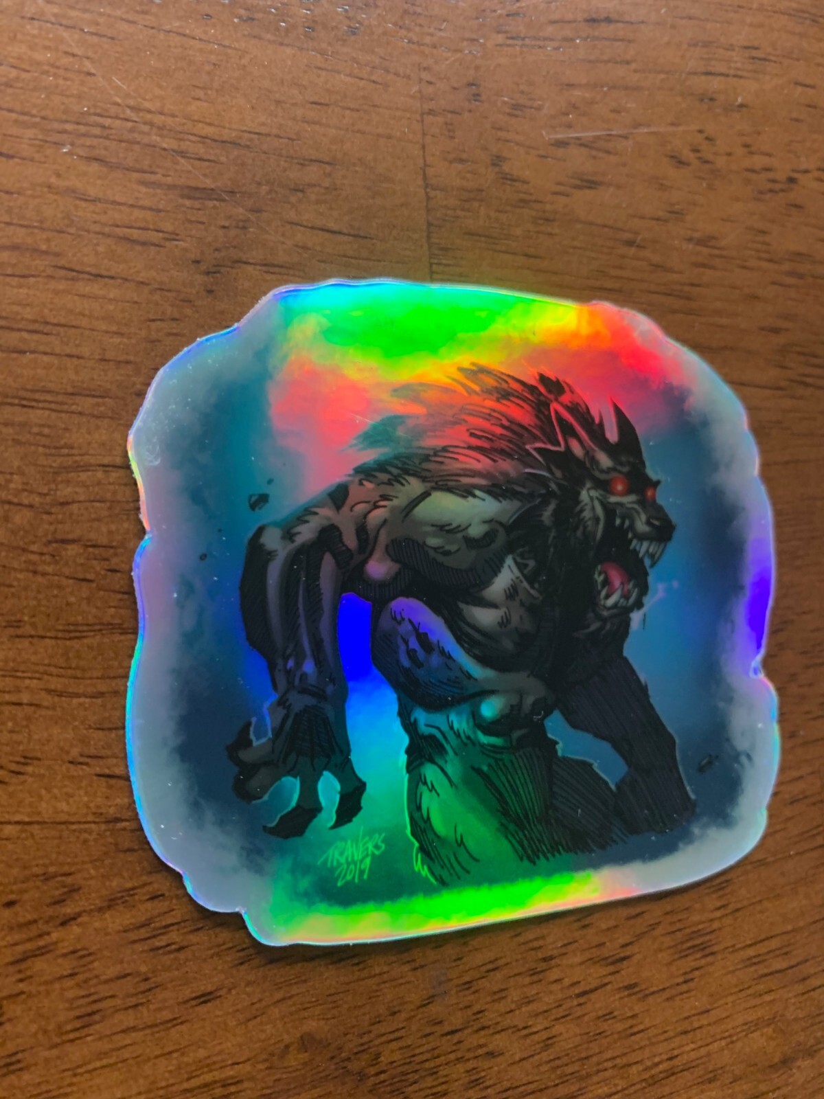 Werewolf Holographic Sticker Halloween Autumn Fall Monster Art Décor