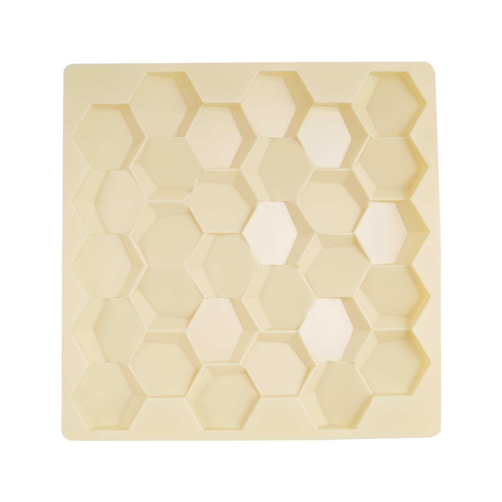 Beige 21.3" x 21.3" 3D Honeycomb Tile Brick Wall Sticker Waterproof Wall Panels