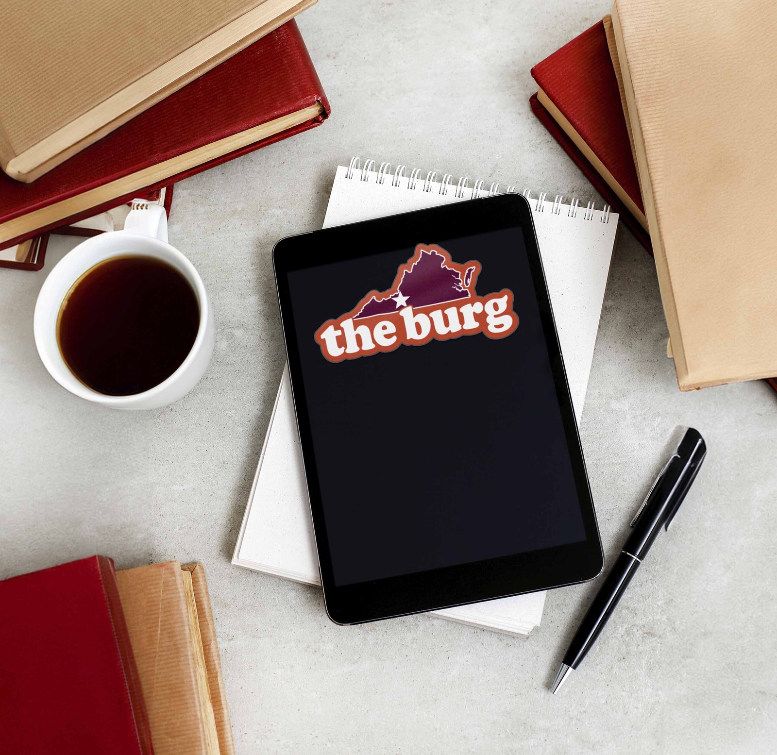 The Burg Virginia Outline Sticker – Cute Blacksburg VA Decal