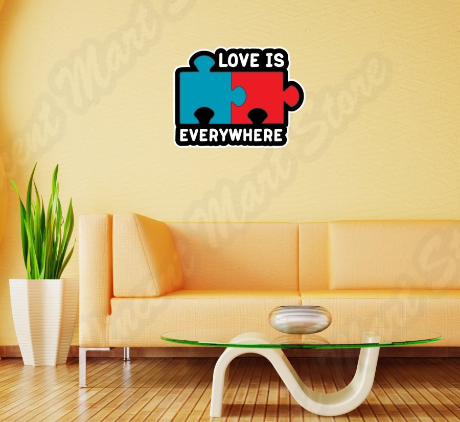 Love Is Everywhere Puzzle Sex Adult Wall Sticker Room Interior Decor 20"X25"