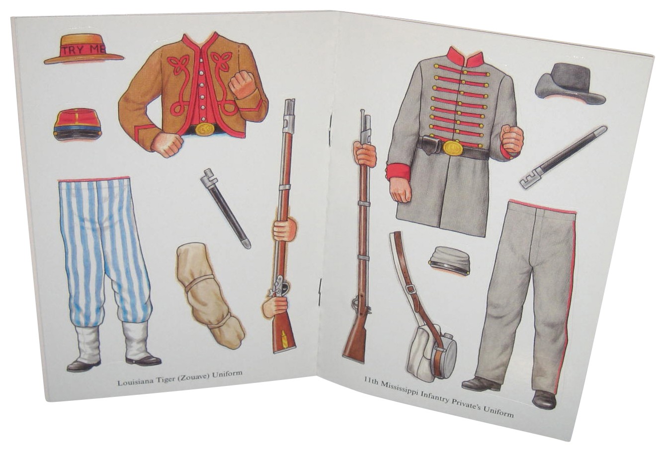 Johnny the Confederate Soldier A.G. Smith Dover Sticker Book – (27 Stickers)