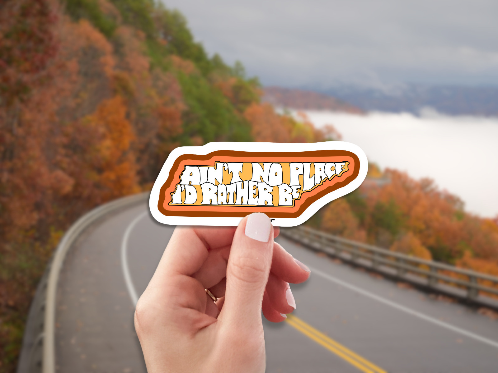 Tennessee Travel Luggage Sticker, Ain't No Place I'd Rather Be, State of TN