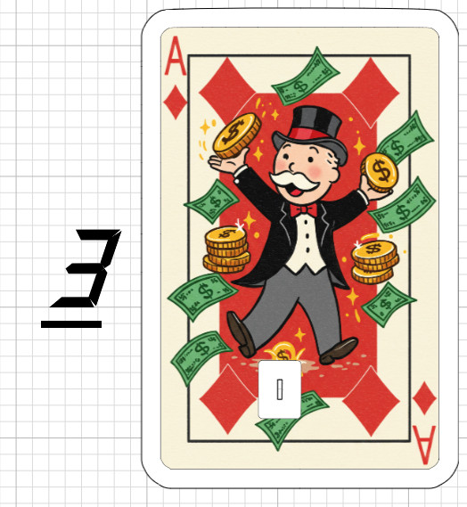 Monopoly Guy Ace of Diamonds Credit Debit ATM Card Skin Sticker Diamond Go Games