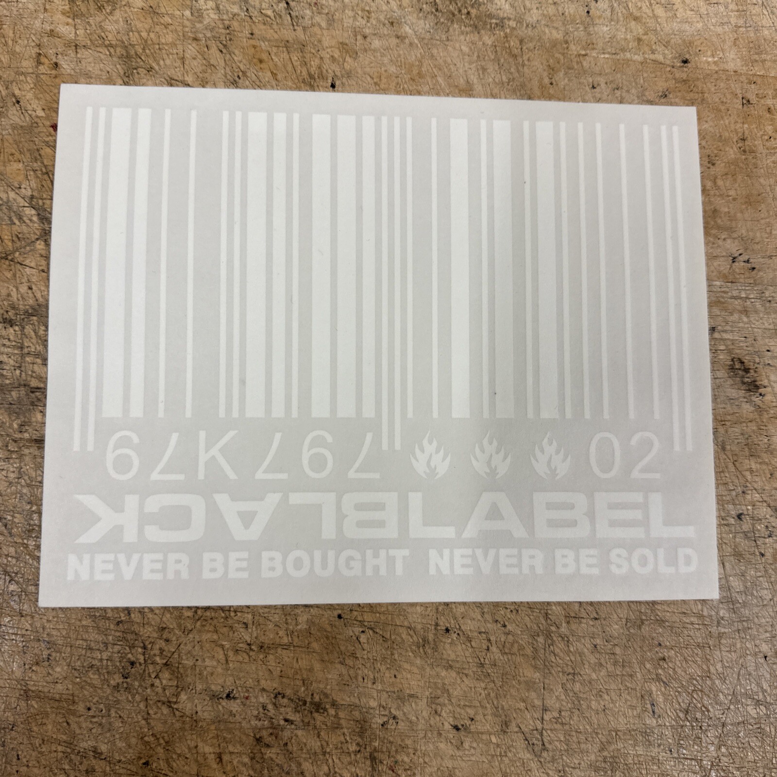 BLACK LABEL SOCIETY DECAL Sticker For Car Truck Window White bar code