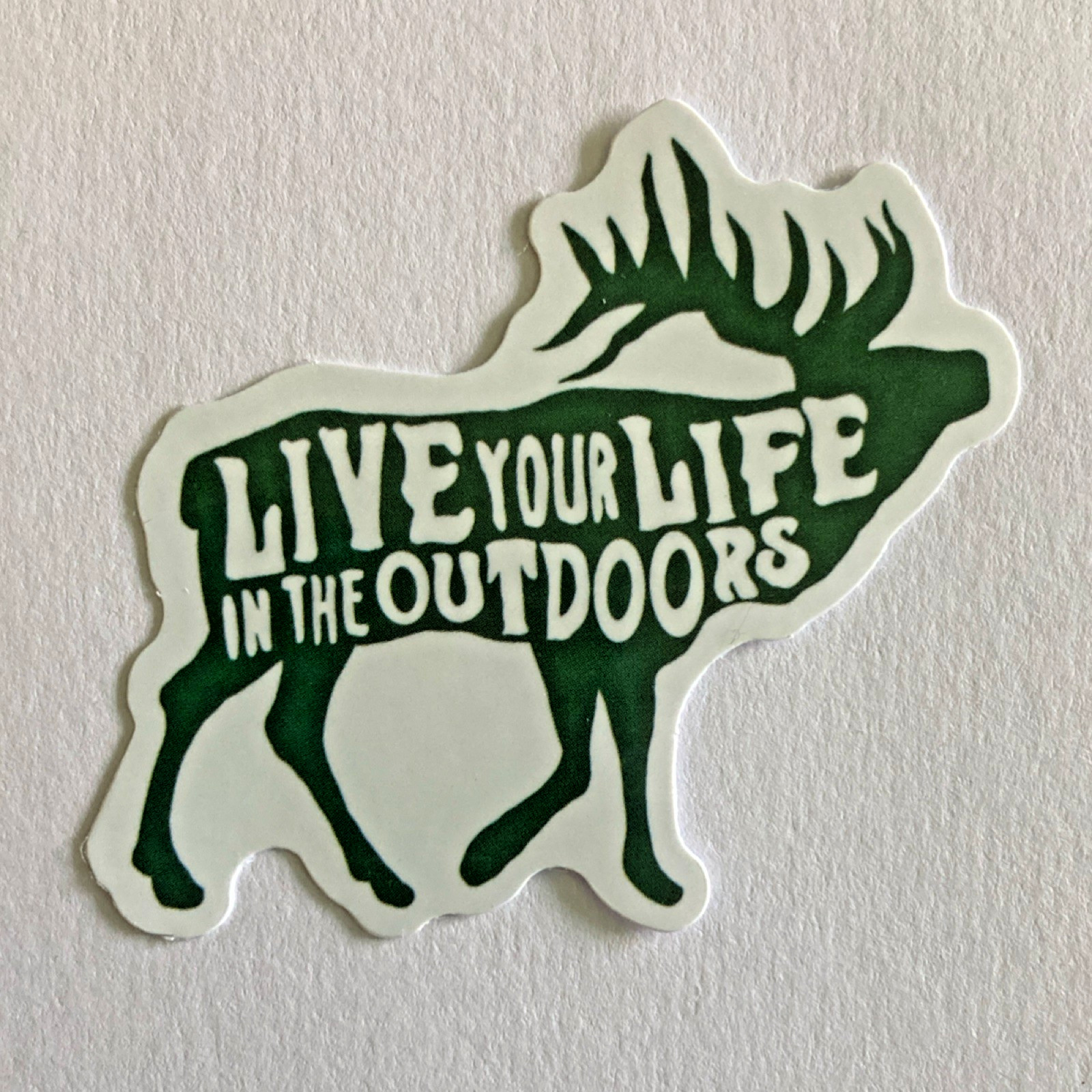 7 Camping & Outdoors Multicolor Vinyl Stickers Set, Moose, Tent, Water Resistant