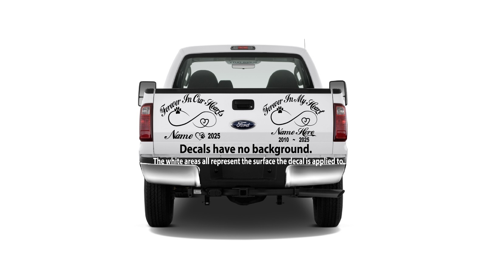 Pet Memorial Decal Personalized Dog Paw Print Forever Loved Vinyl Sticker #03