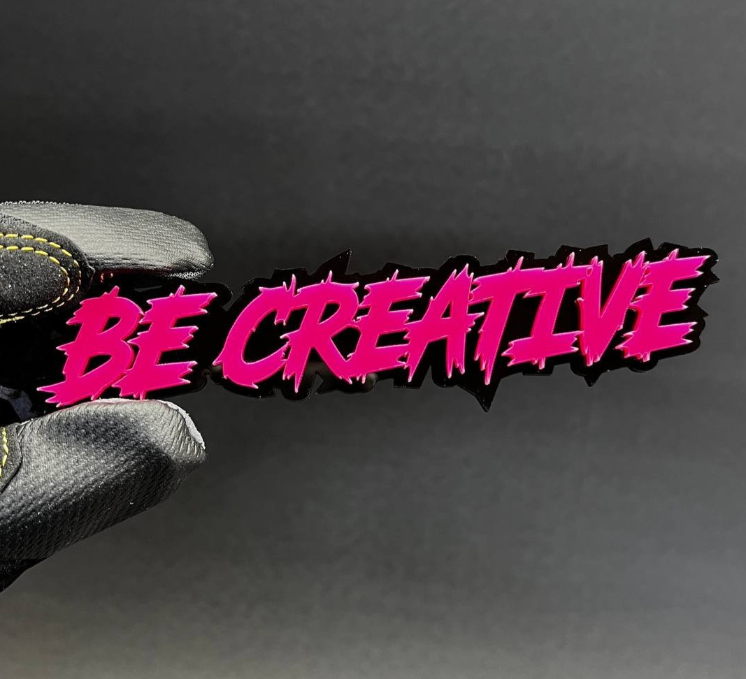 1PC BE CREATIVE Custom 3D Text Car Badge Fender Emblem Tailgate Toolbox Decal