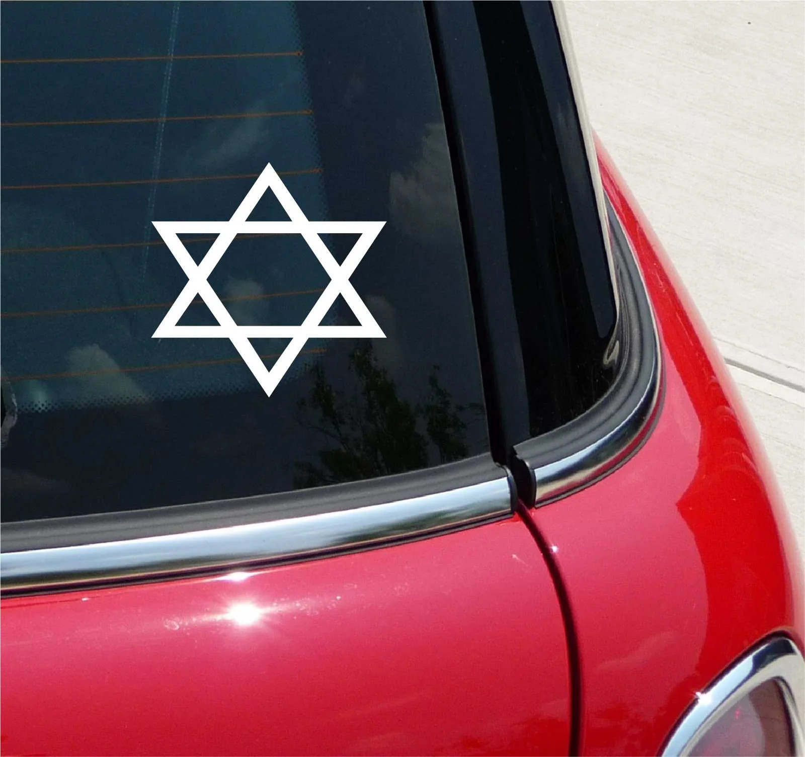 STAR OF DAVID JEWISH RELIGION GRAPHIC DECAL STICKER ART CAR WALL DECOR
