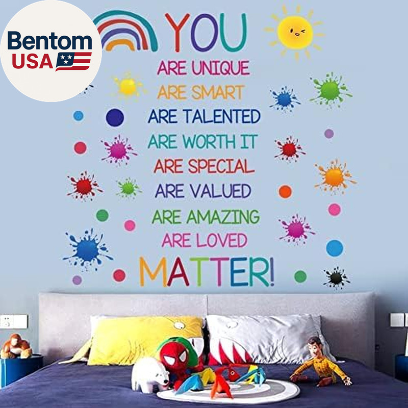 Colorful Inspirational Quote Wall Decals Motivational Phrase Wall Decor Sticker