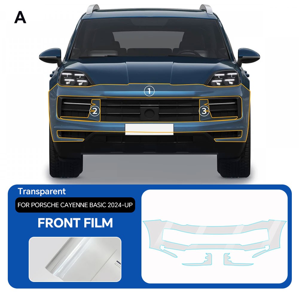 Porsche Cayenne Basic 2024-UP Precut Kit Paint Protection Film Clear Bra PPF TPU