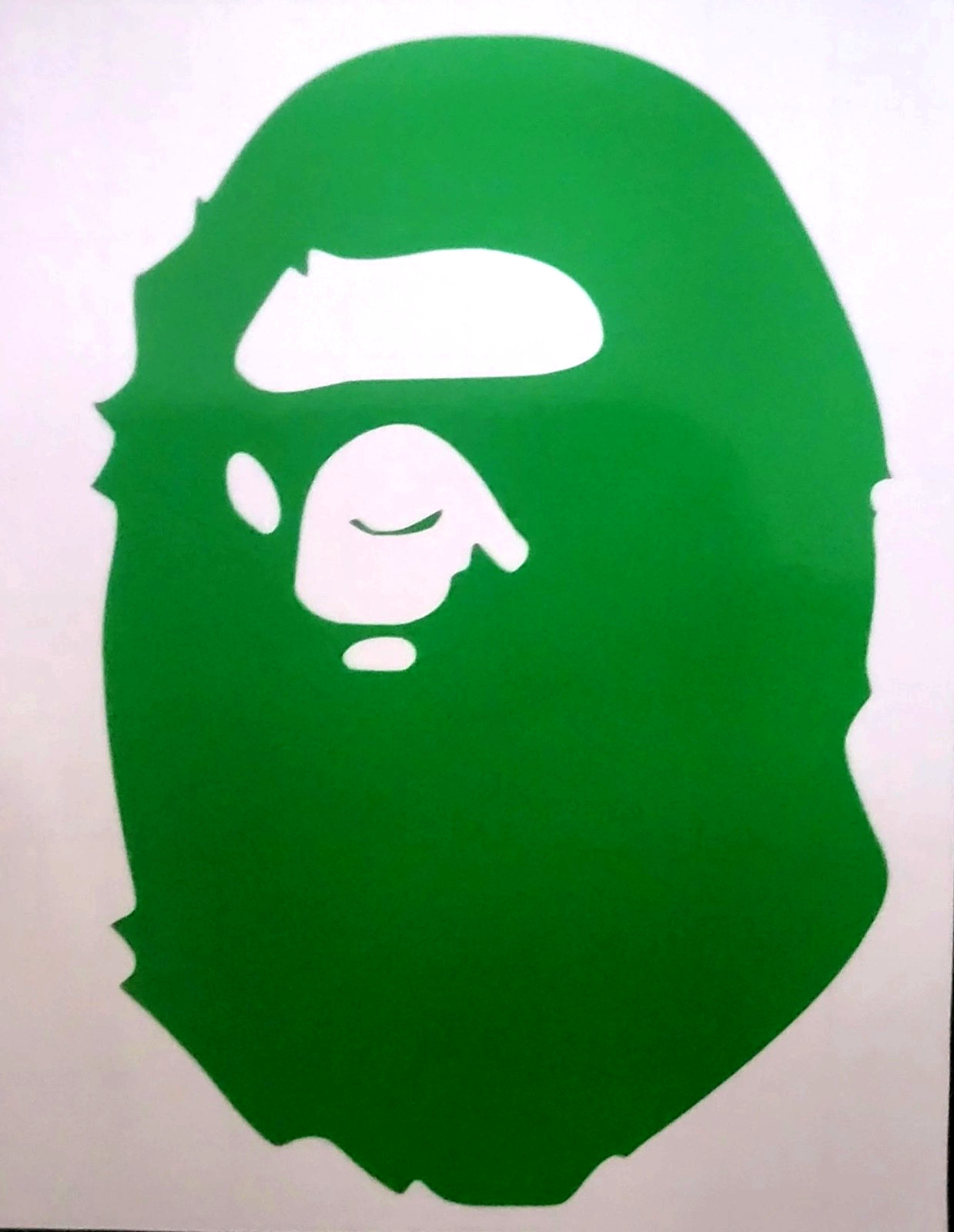 Green Gorilla BapeVinyl Decal Sticker 2×4 Inches For Any Surface 1/25