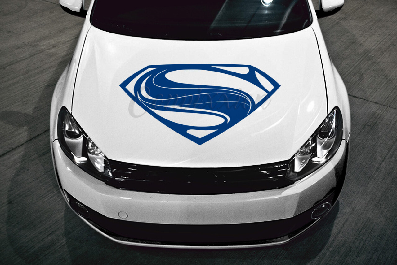 Superman Hood Decal Car Truck Door Glass Vinyl 32" S Shield Single Color