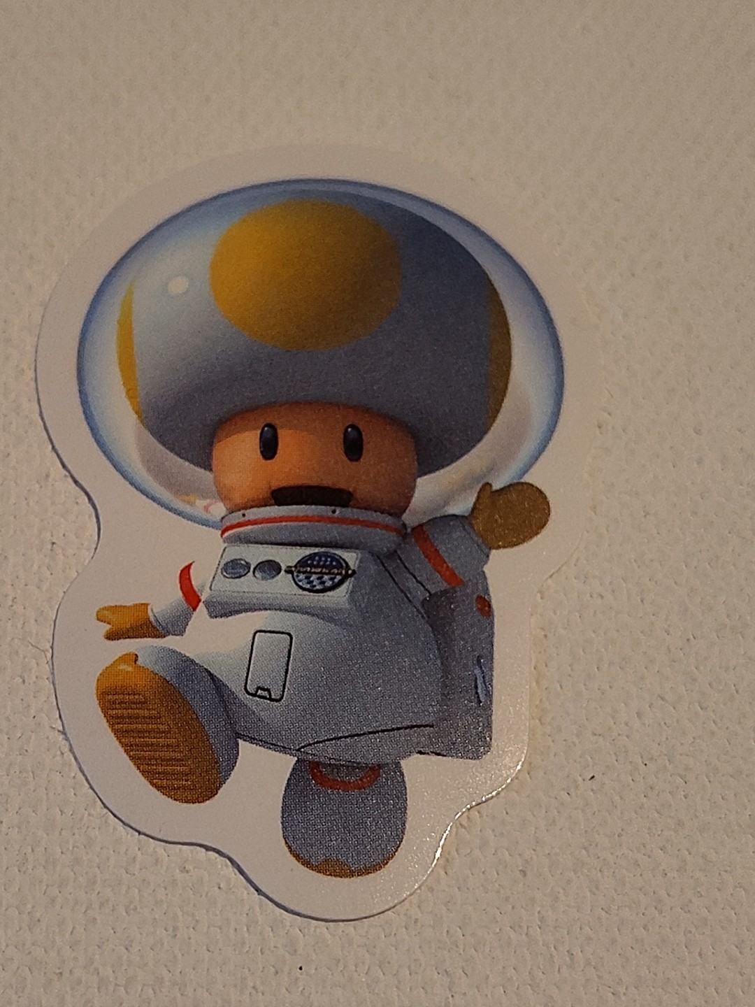 Space Toad, Super Mario, Nintendo, Fun Glossy Vinyl Sticker, Decal 1.75"