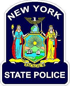 NY State Police Reflective Vinyl Decal Sticker Sheriff Trooper Police New York