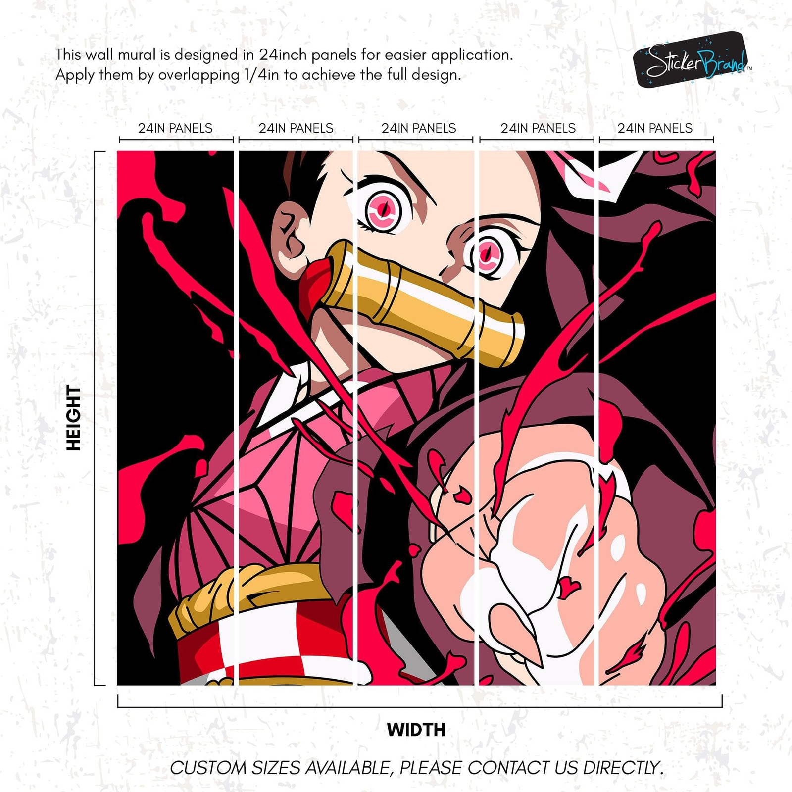 Slayer Gang of Demons Wallpaper Peel and Stick Wall Mural. Nezuko Kamado #A1015