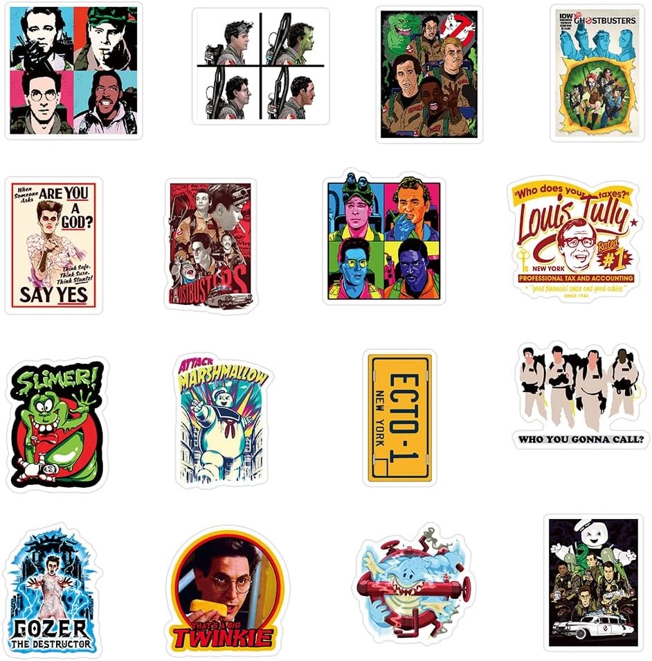 50PCS Ghostbusters Stickers – Vinyl Waterproof Movie Stickers for Kids & Adults