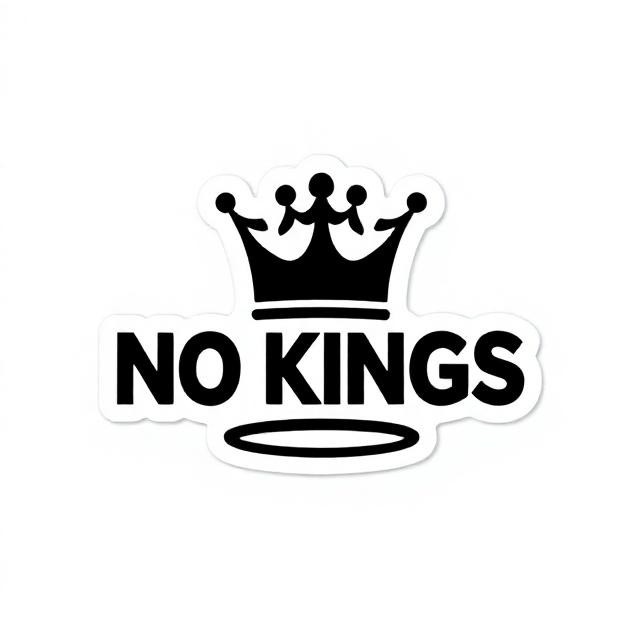 Political Protest Decal No Kings Anti Trump Freedom 45–47