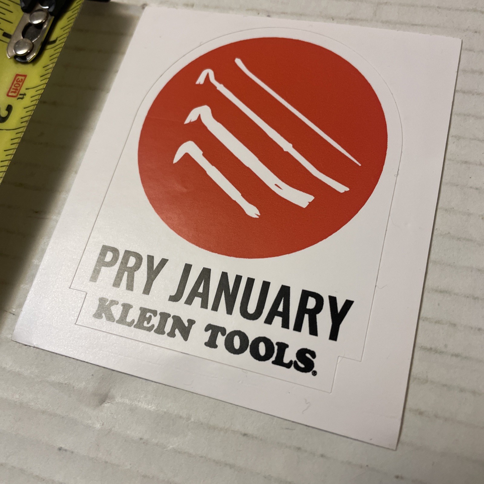Klein Tools Tradesman Club Exclusive Giveaway Sticker January 2025