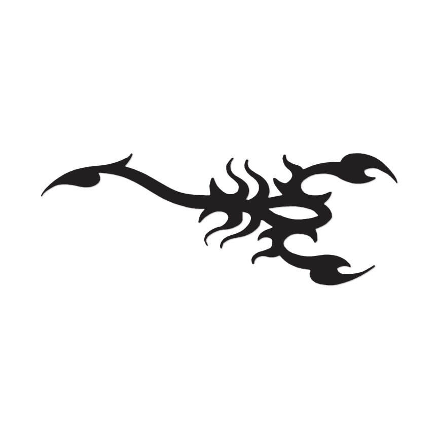 Tribal Scorpion Art – Vinyl Decal Sticker – Multiple Color & Sizes – ebn602