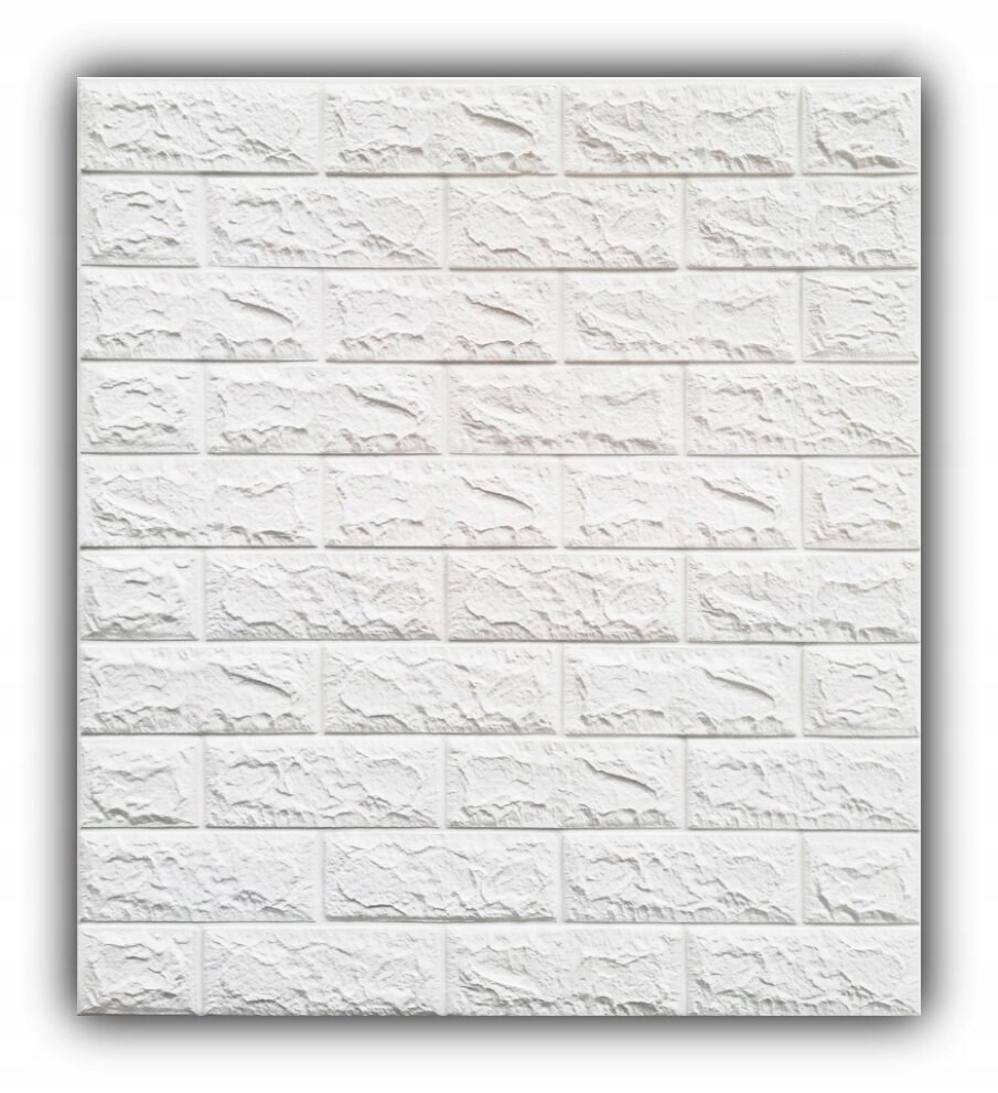 Self Adhesive, 3D, Foam, Wall Panels, Brick White, 31" x 27.5" 5 PIECES!