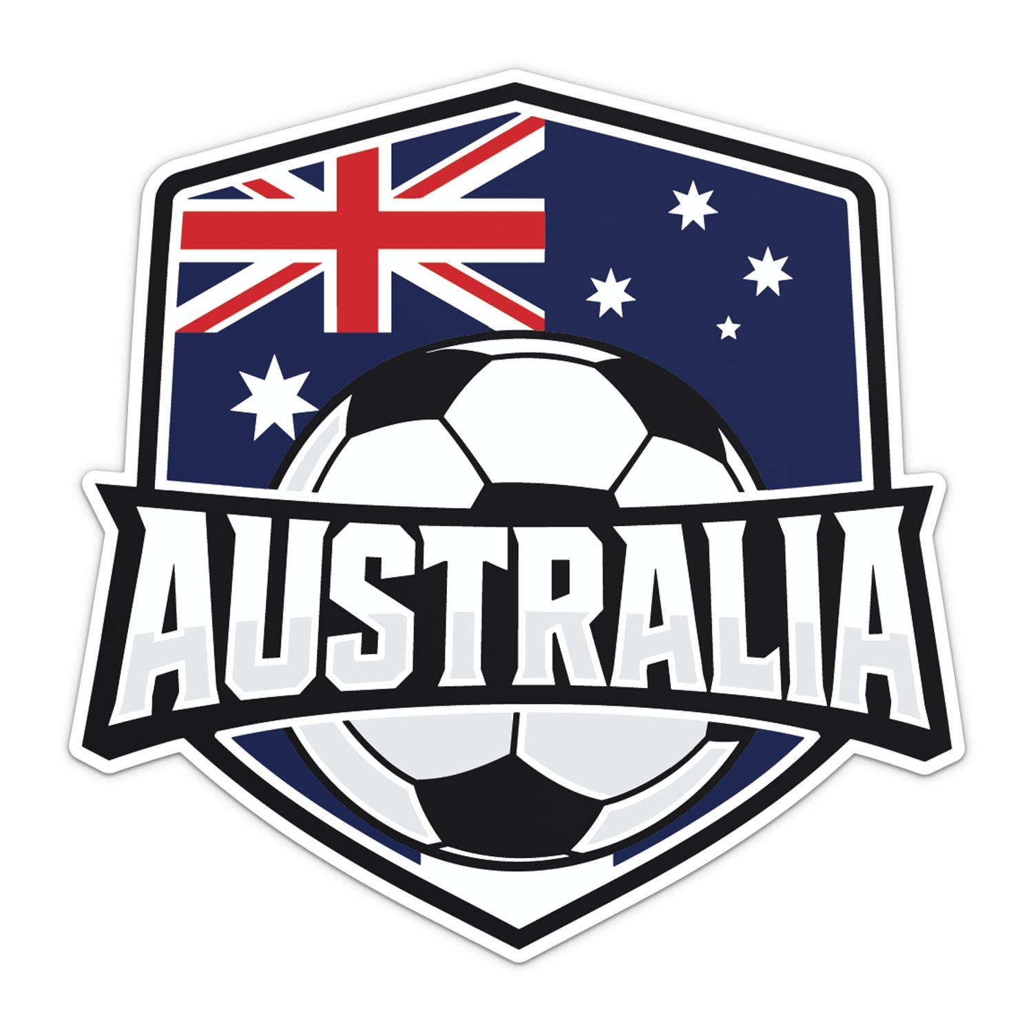 Australia Flag Soccer National Football Team Sticker Car Bumper Vinyl Decal