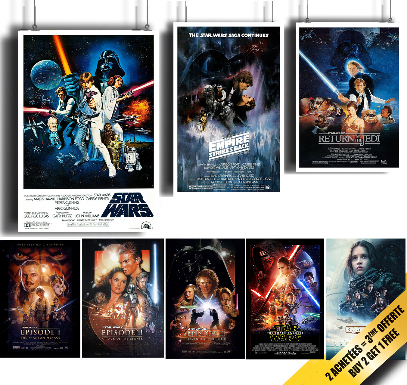 Poster Star Wars A New Hope Empire Strikes Back Return Of The Jedi Film Cinema