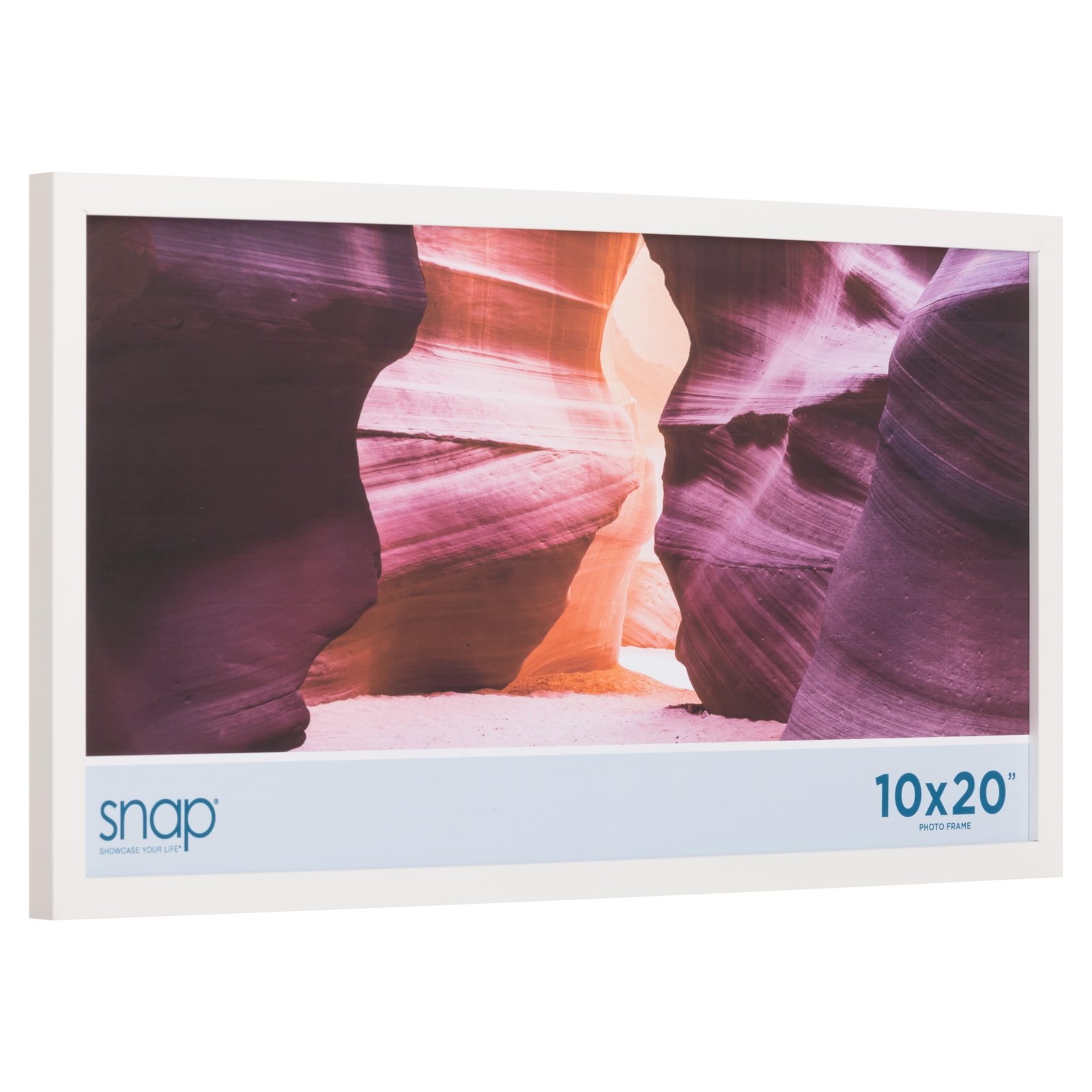 Snap – 10"x20" White Wood Wall Poster Frame – Wall Mount Display – Perfect Fi…