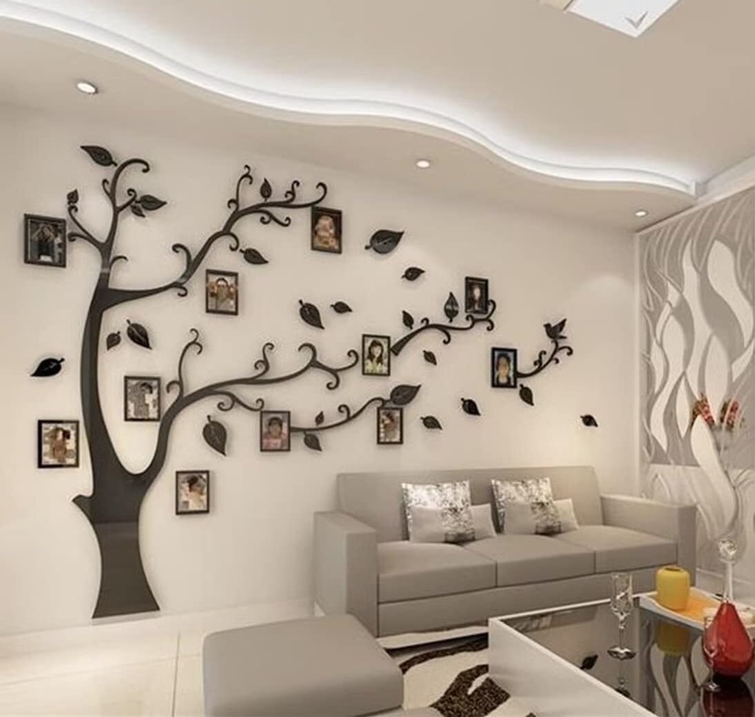 Large Family Tree Wall Decal Picture Frames Wall Sticker for Living Room Bedroom