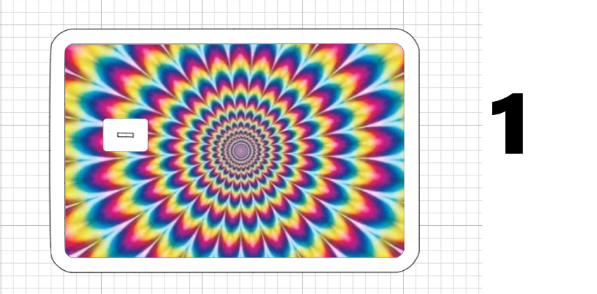 Optical Illusion Credit Debit Card Skin Holograph Sticker ATM Tye Dye Tie Die US