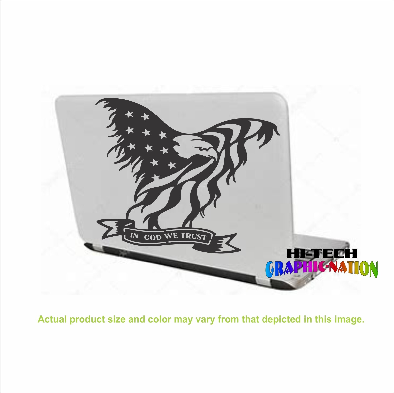 USA American Flag Eagle Vinyl Decal Sticker Silhouette for Car, Laptops Window