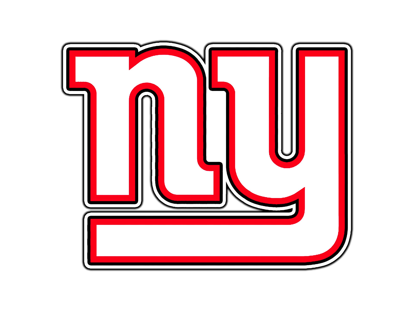 New York Giants NY White Logo #2 Football Sticker Waterproof Vinyl Decal Die-Cut