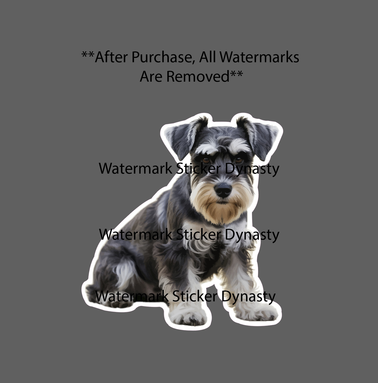 Schnauzer Sticker Waterproof Decal Dog Breed Animal Pet Family Gift NEW