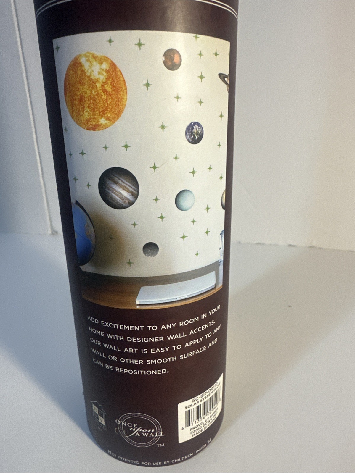 Solar System Glow Wall Accents Decal, Multi Colored 27.56 Inch.x1969inch. NWT