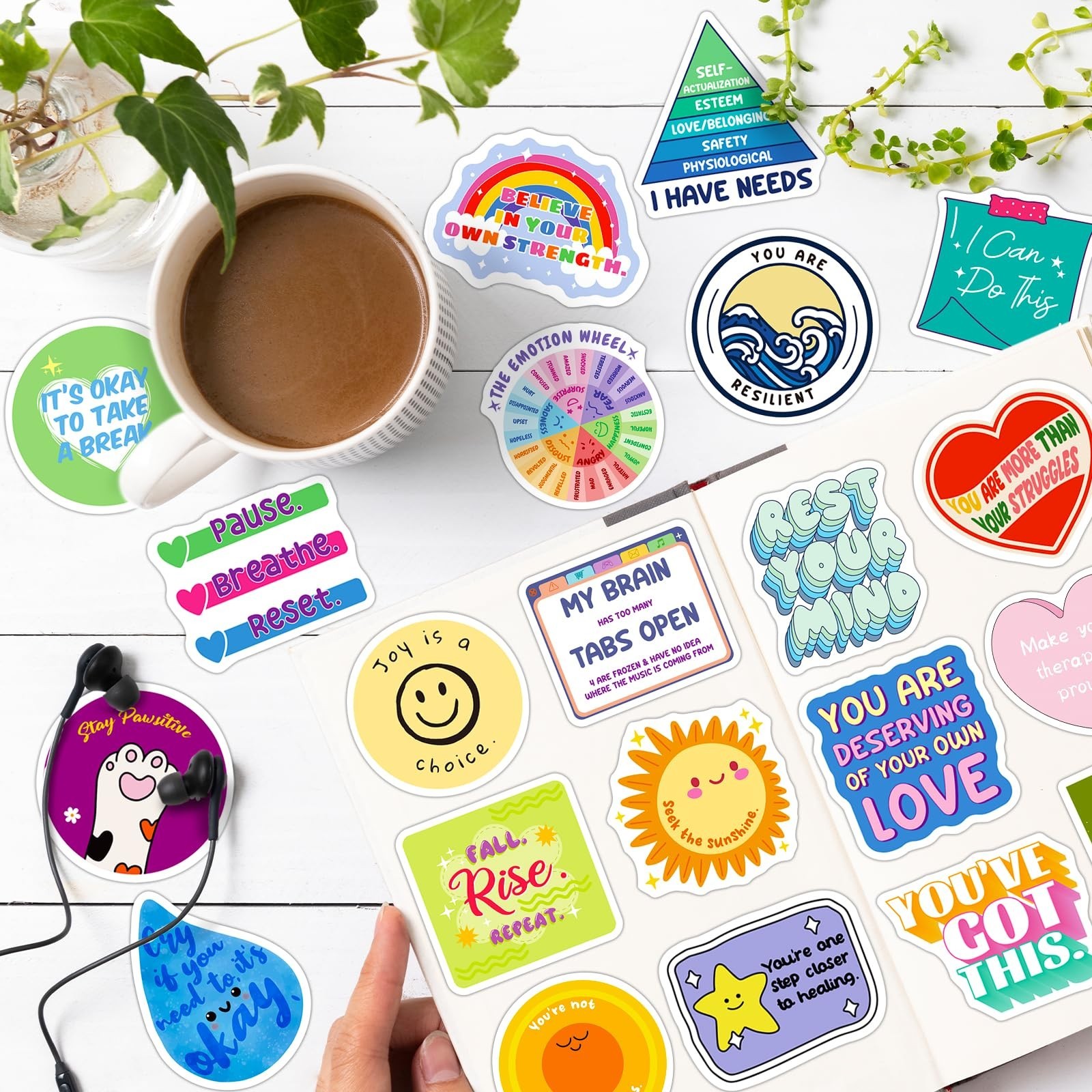 200 PCS Mental Health Awareness Stickers – Waterproof Decals for Office, Laptop,