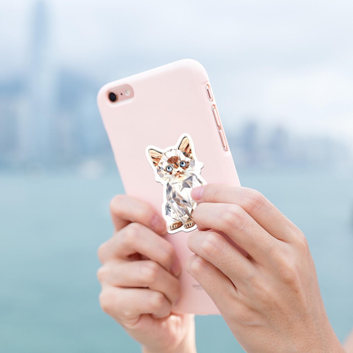 50pcs Waterproof Vinyl Stickers Cartoon 3D Crystal Animals Luggage Phone Laptop