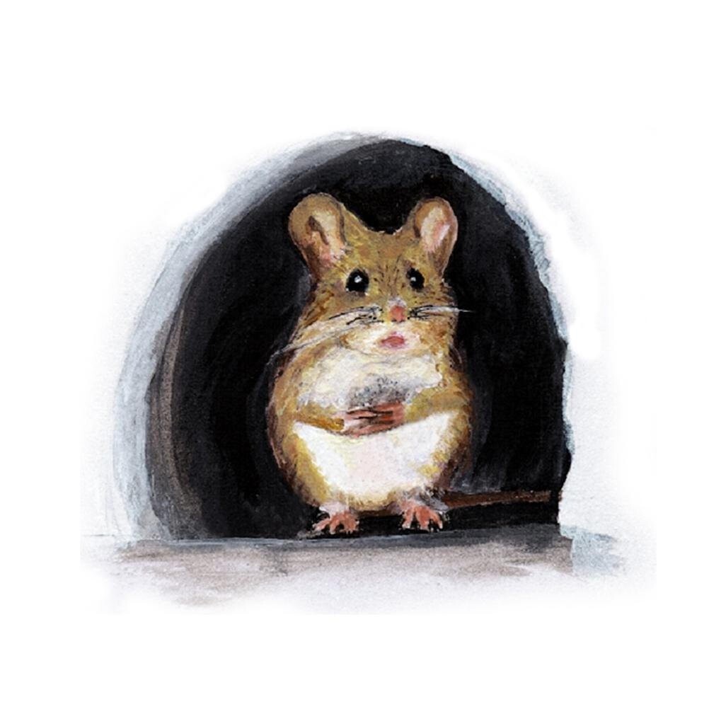 3D Wall Sticker Realistic Mouse Wall Sticker Miniature Mouse Hole Decal Mural